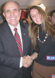 Photo of Julie Dubela with Rudy Giuliani
